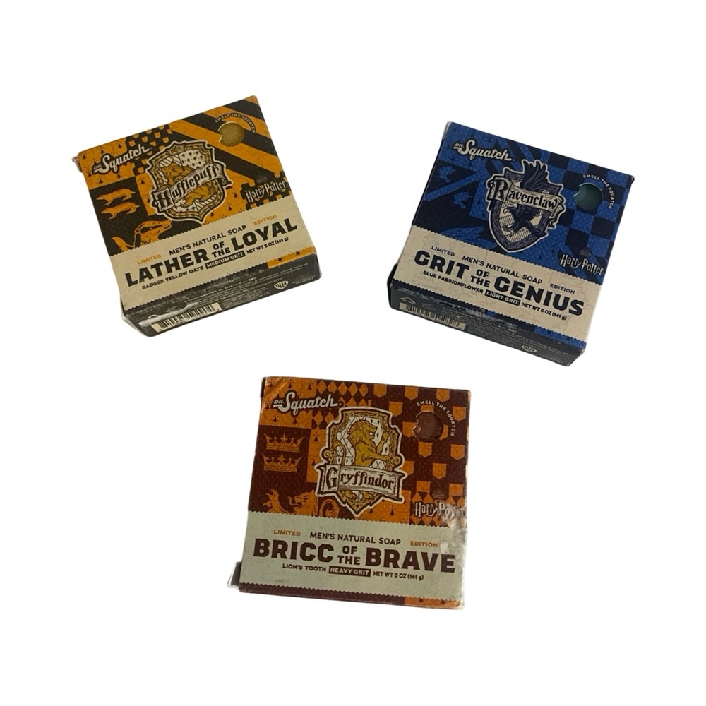 DR. Squatch -Harry Potter Full Soap Set - 3 Bars Complete Special Edition